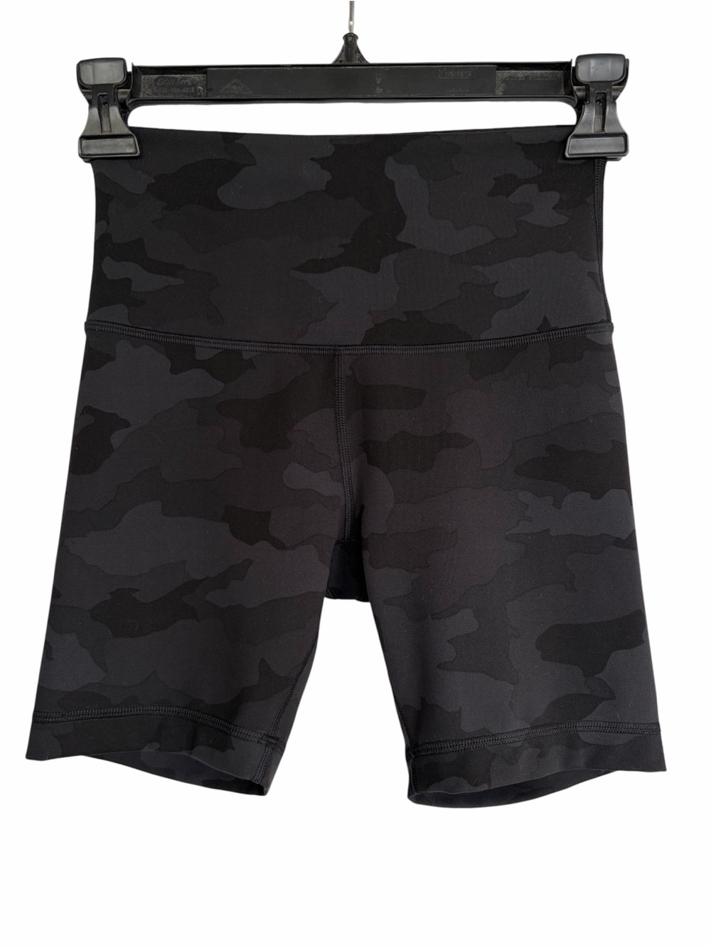 Lululemon Womens Size 4 Wunder Train High Rise Shorts Black Gray Camouflage